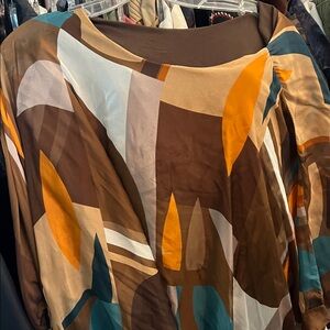 Brown Silk Poncho